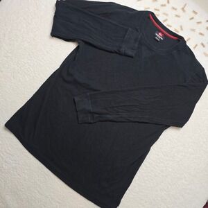 Quiksilver Long Sleeve T Shirt Mens XL Black Crew Neck‎ Everyday Wear